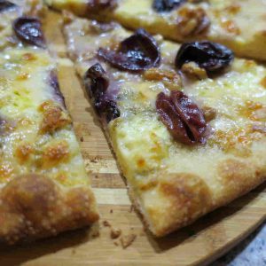 Muscadine Pizza. Yes! With Gorgonzola Cheese and Walnuts