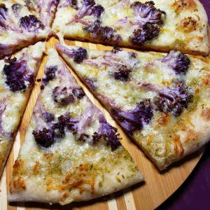 Gorgeous Purple Cauliflower on Pizza!