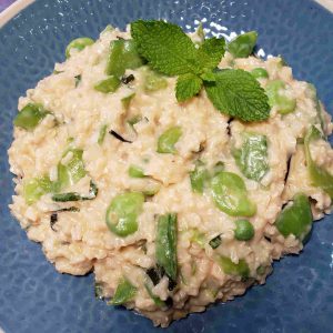 Fava Bean and Snap Pea Risotto