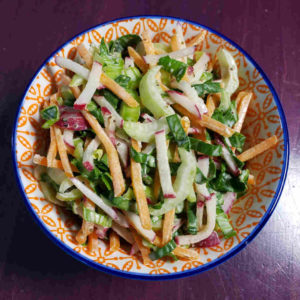 Bok Choy, Radish, and Carrot Slaw