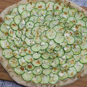Zucchini Pizza - I was so excited to eat it that I forgot to take a picture after slicing!