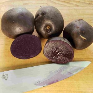 Blackberry Potatoes - purple skin, purple flesh, purple juice.