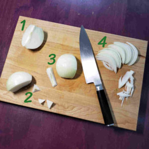 Julienne Slicing an Onion