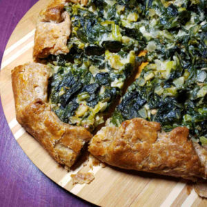 Savory Galette with Kale and Collards with Hickory Grove Béchamel.