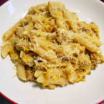 Melted Summer Squash Pasta with Sausage and Lemon