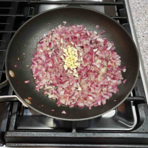 Add a couple cloves of minced garlic and sauté another minute.
