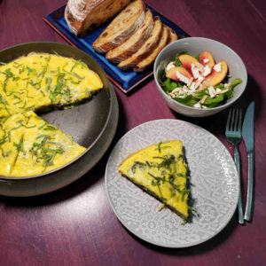 A frittata with a fresh salad and crusty bread makes a great weekday meal.