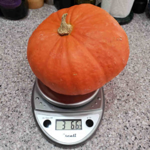 Start with a winter squash weighing between 2.5 & 3.5 pounds.
